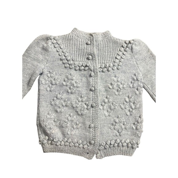 Gray Knitted Button Up Bobble Cardigan - Picture 2 of 10
